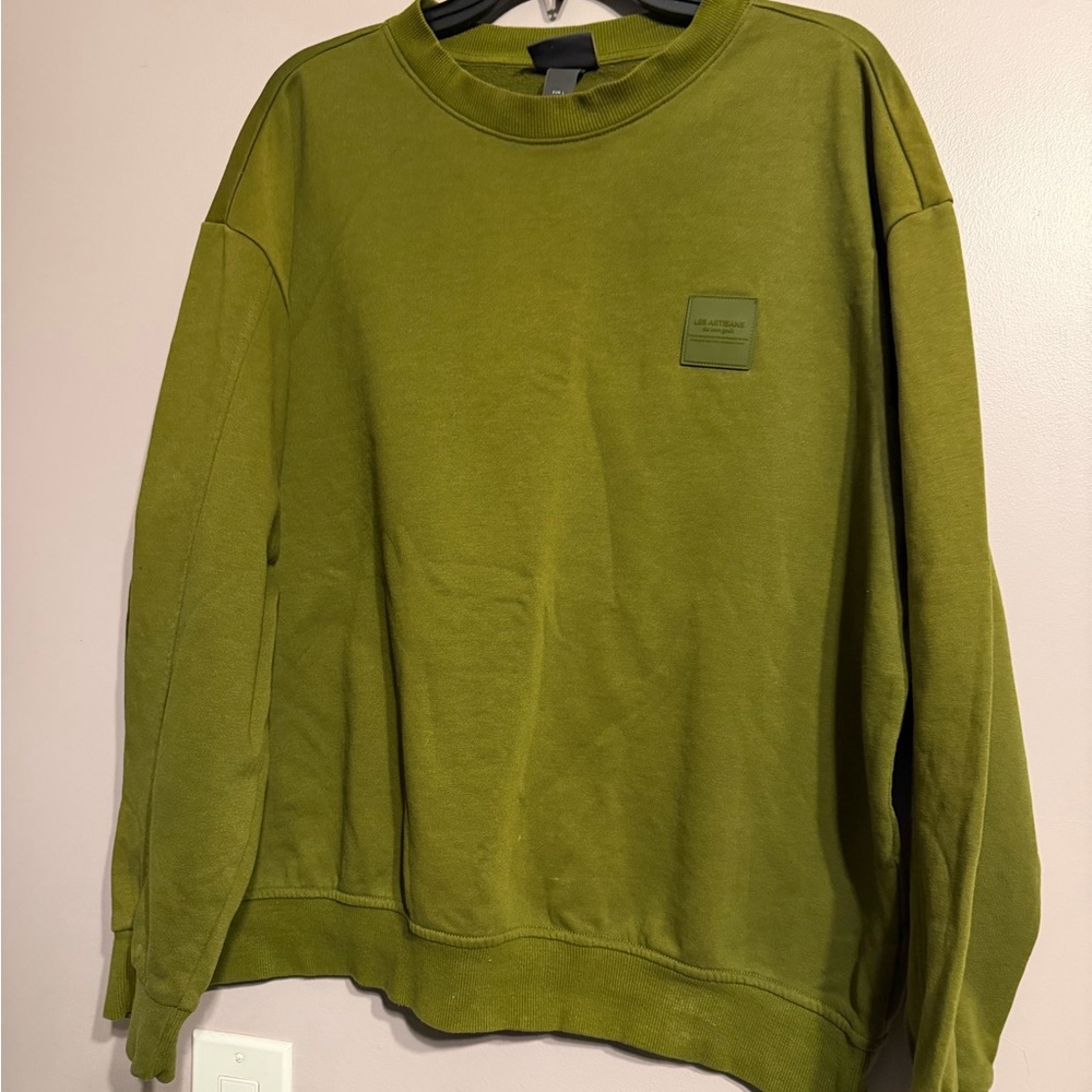 H&M Men's Crewneck Sweater in Olive